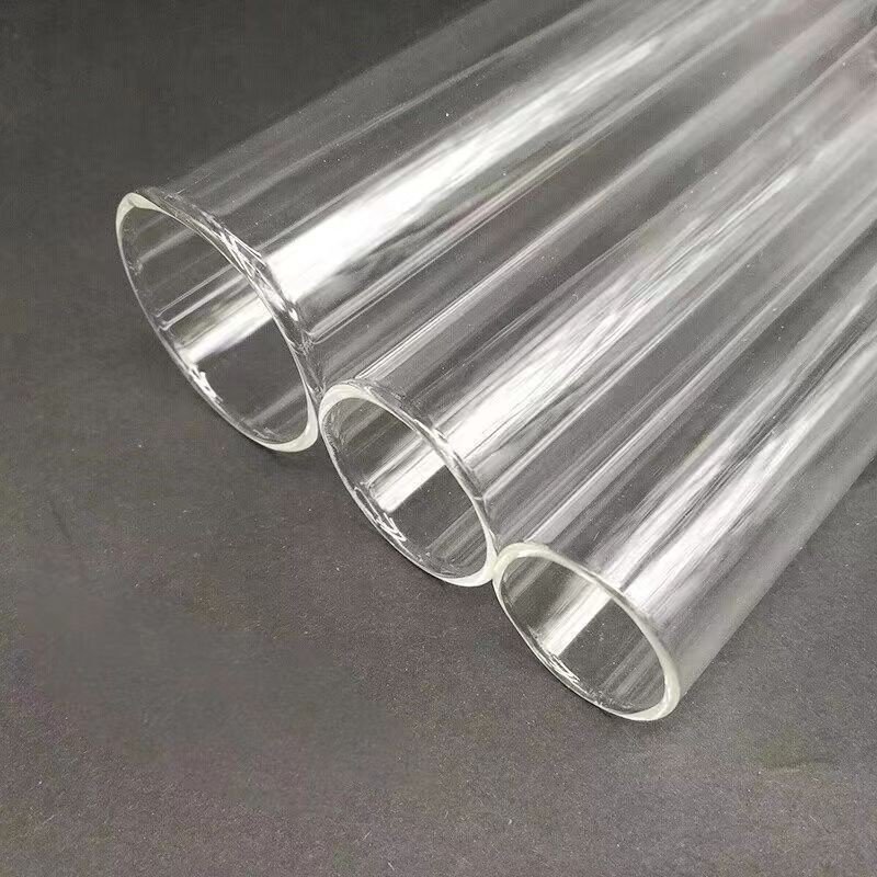 Clear borosilicate glass test tubes (heat & chemical resistant) for laboratory use