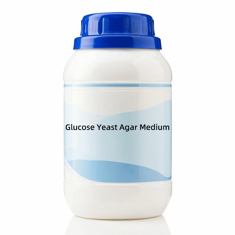 Bottle of Glucose Yeast Agar Medium for Bacillus coagulans cultivation in microbiology research