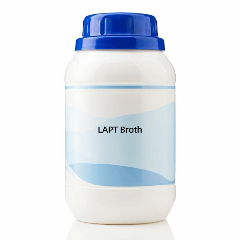 Bottle of LAPT Broth, enriched medium for selective cultivation of lactic acid bacteria