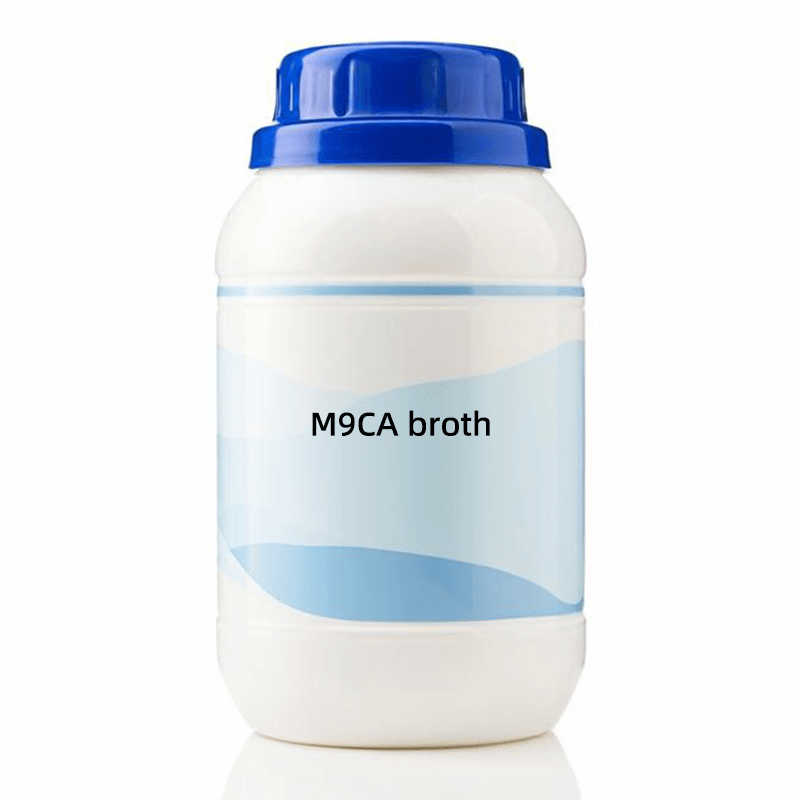 Laboratory-grade M9 broth with casamino acids, glucose, and salts for recombinant Escherichia coli culture, 250g bottle