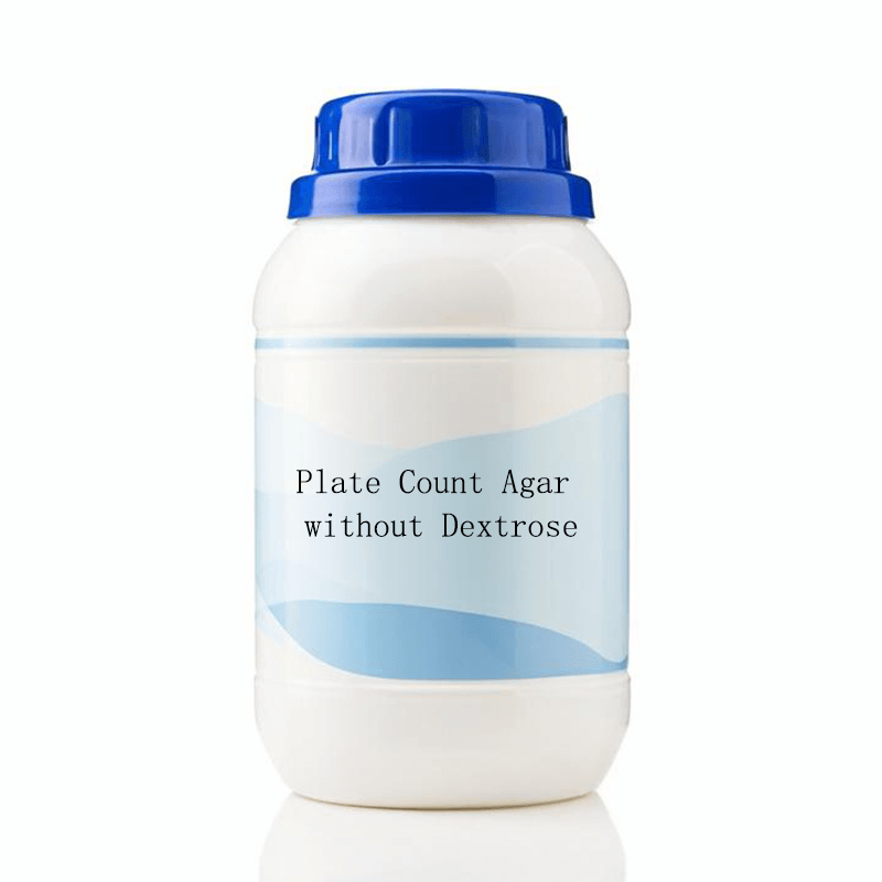 Sealed bottle of dextrose-free Plate Count Agar powder